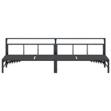 vidaXL Ligstoel Zwart 200 x 62 x 59,5 cm Textileen