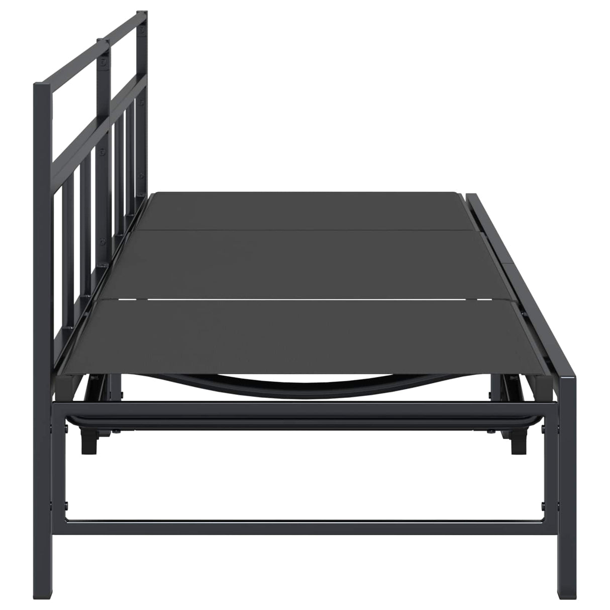 vidaXL Ligstoel Zwart 200 x 62 x 59,5 cm Textileen