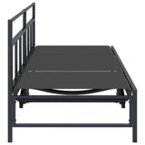 vidaXL Ligstoel Zwart 200 x 62 x 59,5 cm Textileen