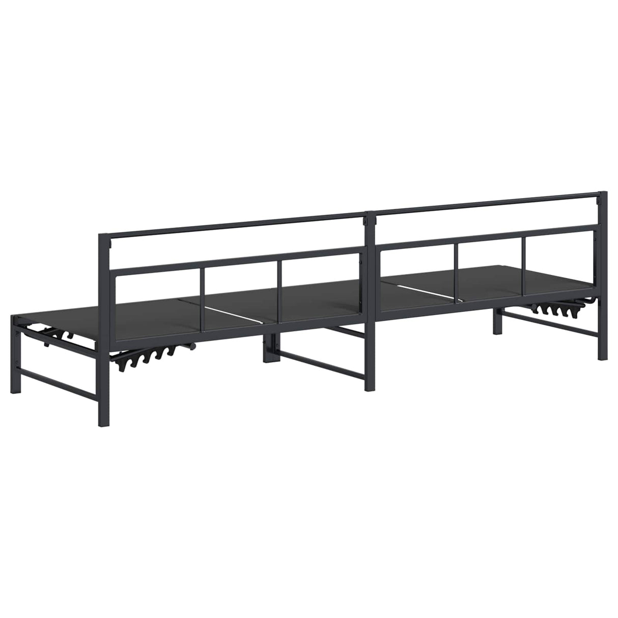vidaXL Ligstoel Zwart 200 x 62 x 59,5 cm Textileen