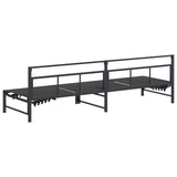 vidaXL Ligstoel Zwart 200 x 62 x 59,5 cm Textileen