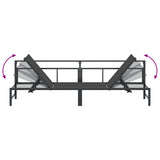 vidaXL Ligstoel Zwart 200 x 62 x 59,5 cm Textileen