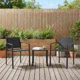 vidaXL Tuinstoelen 2 pcs Zwart en Anthraciet 53,5 x 59 x 77 cm