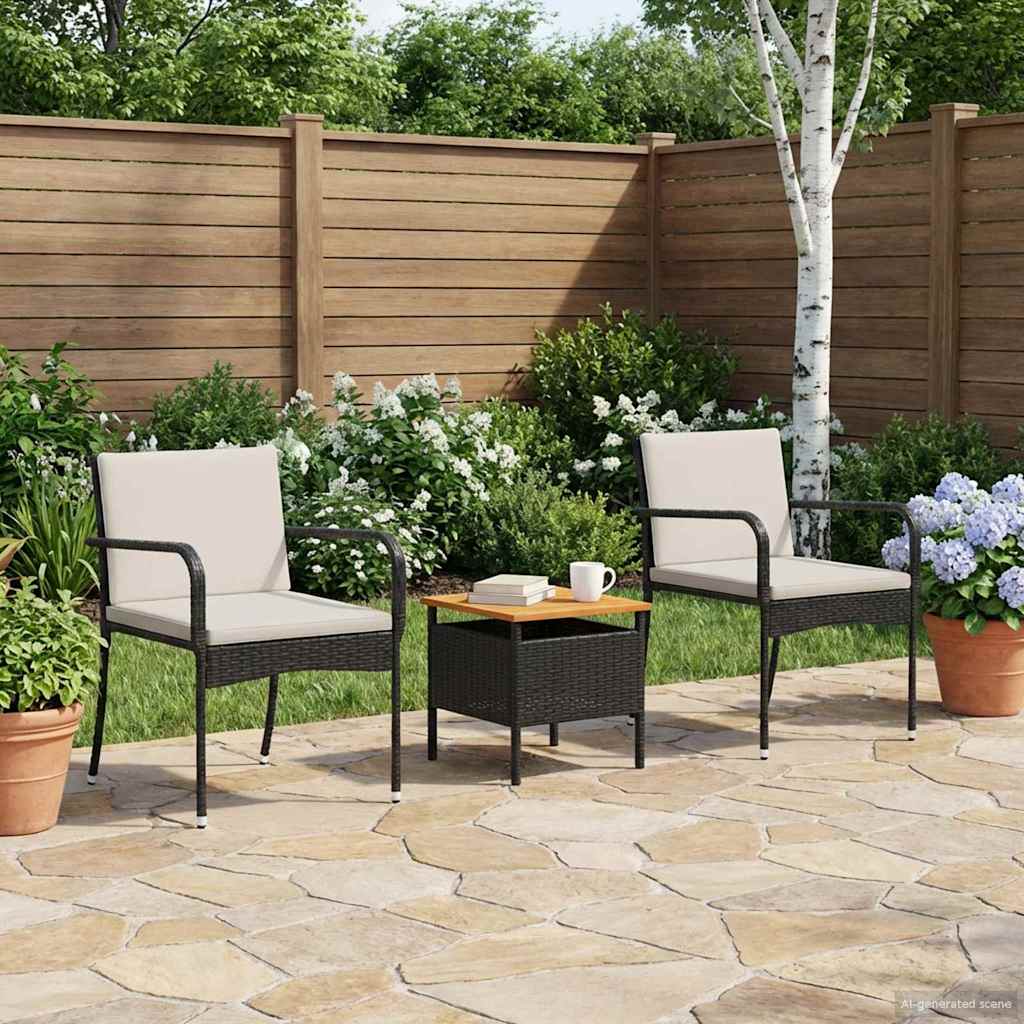 vidaXL Tuinset met kussen staal
