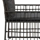 vidaXL Buitenmeubels set 4 pcs Zwart en Donker Grijs