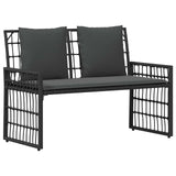 vidaXL Buitenmeubels set 4 pcs Zwart en Donker Grijs
