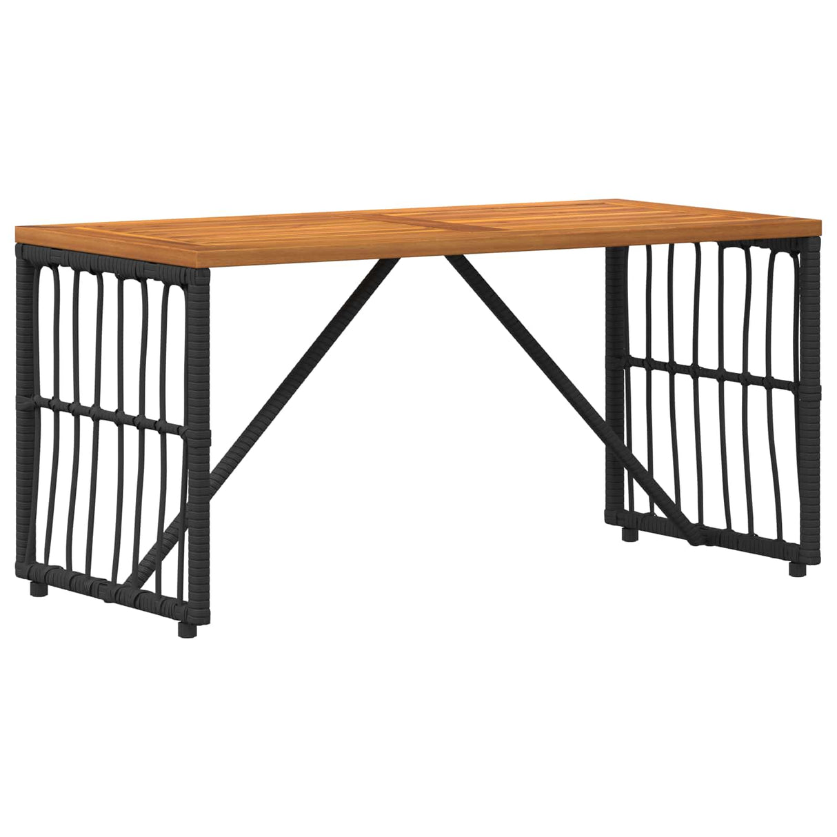 vidaXL Buitenmeubels set 4 pcs Zwart en Donker Grijs