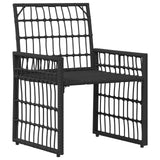 vidaXL Buitenmeubels set 4 pcs Zwart en Donker Grijs