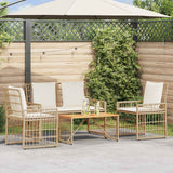 vidaXL Buitenmeubels set 4 pcs Zwart en Donker Grijs