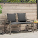 vidaXL Tuinbank Effen Zwart en Donker Grijs 116 x 55 x 82 cm