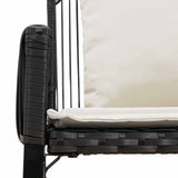 vidaXL Buitenmeubels set 4 pcs Zwart en Crème Wit poly rattan