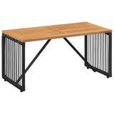 vidaXL Buitenmeubels set 4 pcs Zwart en Crème Wit poly rattan