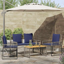 vidaXL Buitenmeubels set 4 pcs Zwart en Crème Wit poly rattan