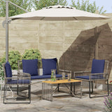vidaXL Buitenmeubels set 4 pcs Zwart en Crème Wit poly rattan