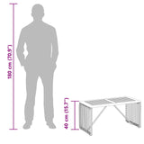 vidaXL Tuin Tafel Zwart en Bruin 80 x 40 x 40 cm poly rattan