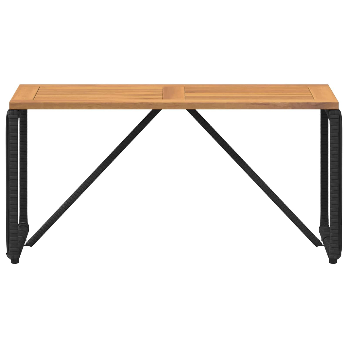 vidaXL Tuin Tafel Zwart en Bruin 80 x 40 x 40 cm poly rattan