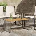 vidaXL Tuin Tafel Zwart en Bruin 80 x 40 x 40 cm poly rattan