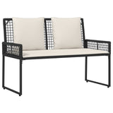 vidaXL Outdoor Lounge Set with Cushions 5 pcs Black and White