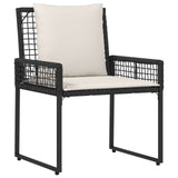 vidaXL Outdoor Lounge Set with Cushions 5 pcs Black and White