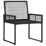 vidaXL Outdoor Lounge Set with Cushions 5 pcs Black and White