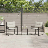 vidaXL Outdoor Lounge Set with Cushions 5 pcs Black and White
