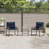 vidaXL Outdoor Lounge Set with Cushions 5 pcs Black and White
