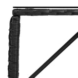 vidaXL Garden Table Black 80 x 40 x 40 cm PE Rattan and Glass