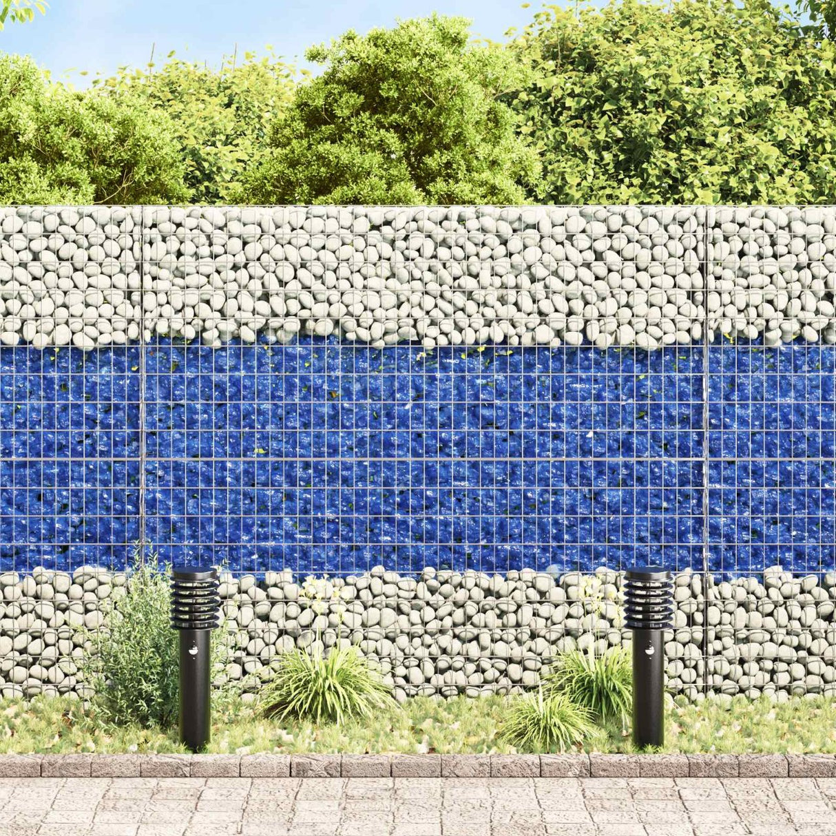 vidaXL Gabion Stones 25 kg Green 60-120 mm Glass