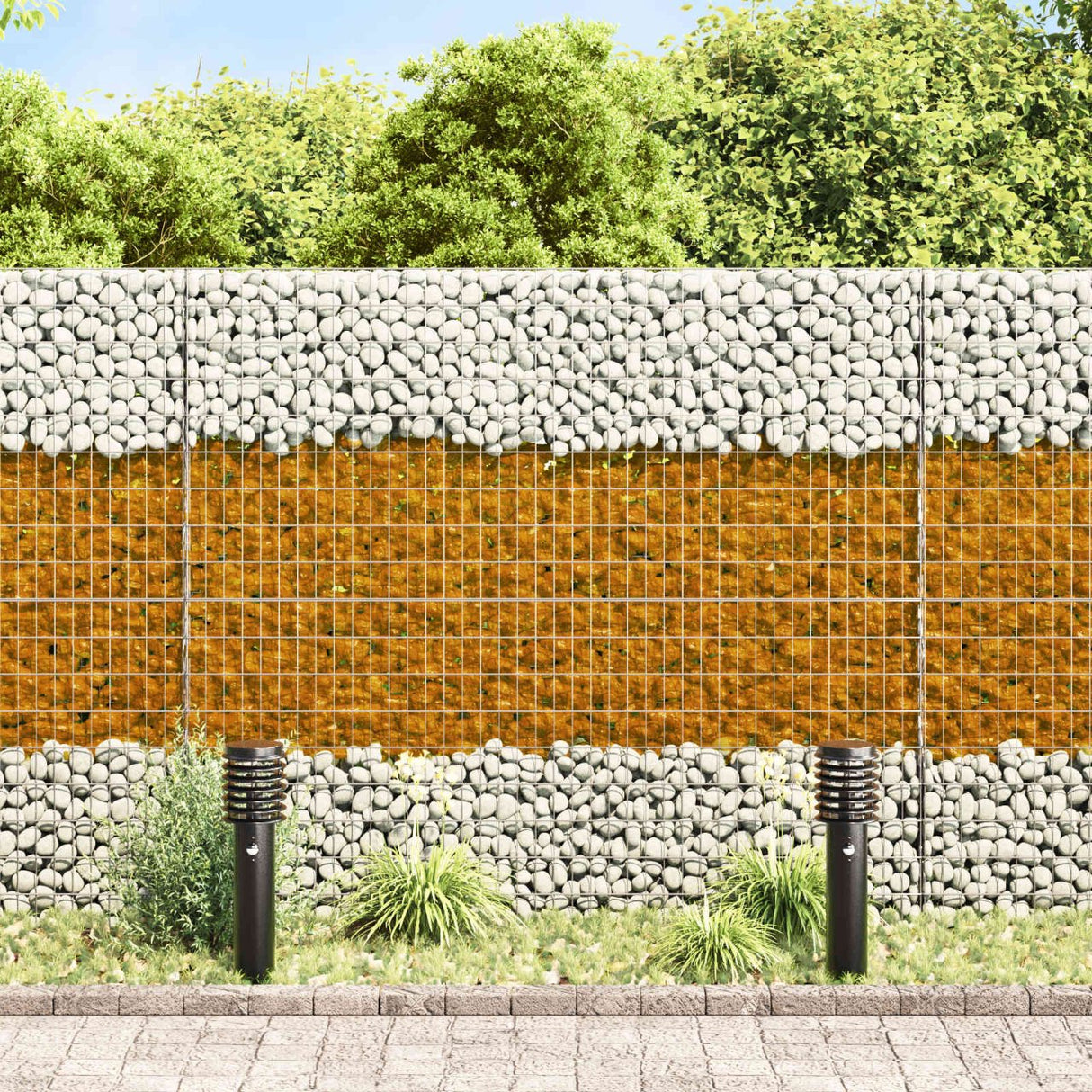 vidaXL Gabion Stones 25 kg Green 60-120 mm Glass