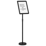vidaXL Beursdisplays Zwart 30 x 25 x 128 cm Aluminium