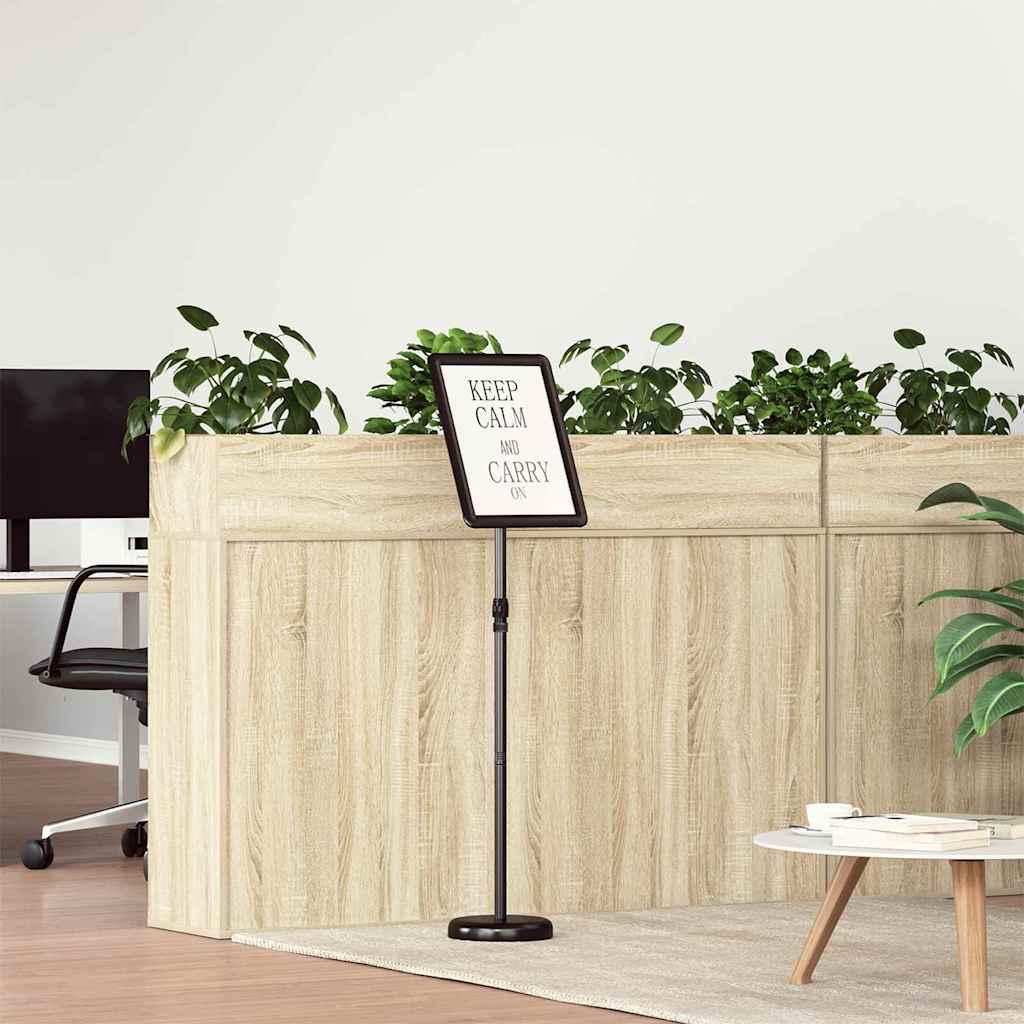vidaXL Beursdisplays Zwart 30 x 25 x 128 cm Aluminium