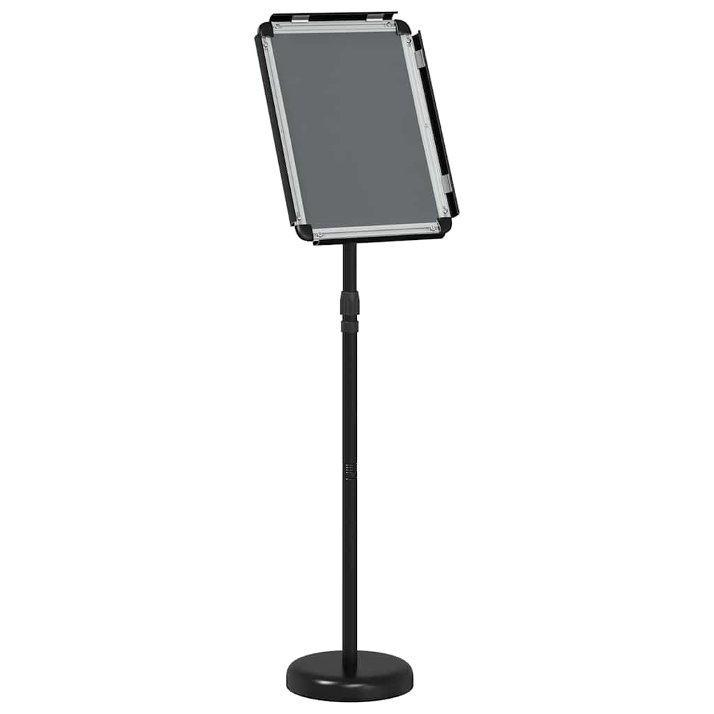 vidaXL Beursdisplays Zwart 30 x 25 x 128 cm Aluminium