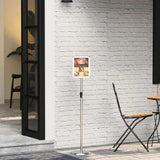 vidaXL Beursdisplays Zwart 30 x 25 x 128 cm Aluminium