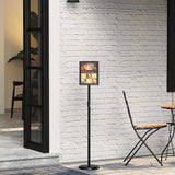 vidaXL Beursdisplays Zwart 30 x 25 x 128 cm Aluminium