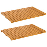vidaXL Bath Mat Solid Brown 60 x 40 cm Wood