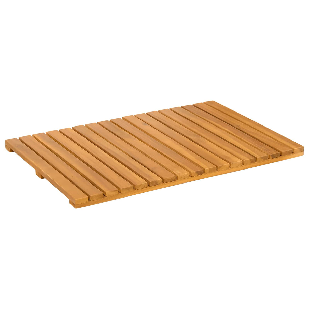 vidaXL Bath Mat Solid Brown 60 x 40 cm Wood