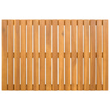 vidaXL Bath Mat Solid Brown 60 x 40 cm Wood