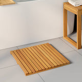 vidaXL Bath Mat Solid Brown 60 x 40 cm Wood