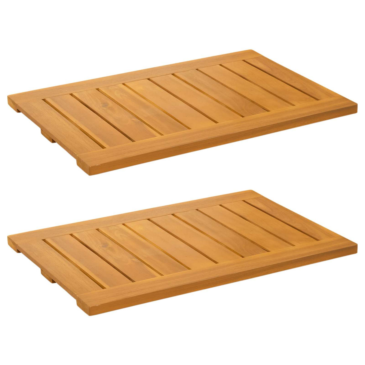 vidaXL Badmat Effen Bruin 60 x 40 cm Hout