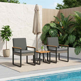 vidaXL Outdoor Lounge Set with Cushions 4 pcs Black poly rattan