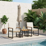 vidaXL Outdoor Lounge Set with Cushions 4 pcs Black poly rattan