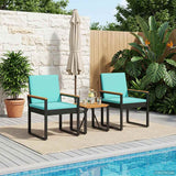 vidaXL Outdoor Lounge Set with Cushions 4 pcs Black poly rattan