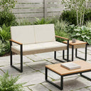 vidaXL Garden Bench with Cushion Black 107 x 61 x 80 cm poly rattan