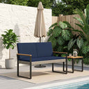 vidaXL Garden Bench with Cushion Black 107 x 61 x 80 cm poly rattan