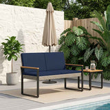 vidaXL Garden Bench with Cushion Black 107 x 61 x 80 cm poly rattan