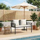 vidaXL Buitenbanken 2 -Seater 116 x 56 x 75 cm poly rattan