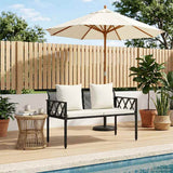 vidaXL Buitenbanken 2 -Seater 116 x 56 x 75 cm poly rattan