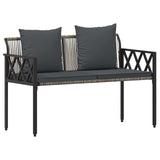 vidaXL Buitenbanken 2 -Seater 116 x 56 x 75 cm poly rattan