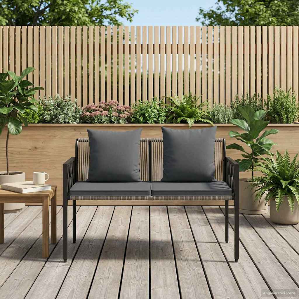 vidaXL Buitenbanken 2 -Seater 116 x 56 x 75 cm poly rattan
