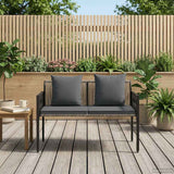 vidaXL Buitenbanken 2 -Seater 116 x 56 x 75 cm poly rattan